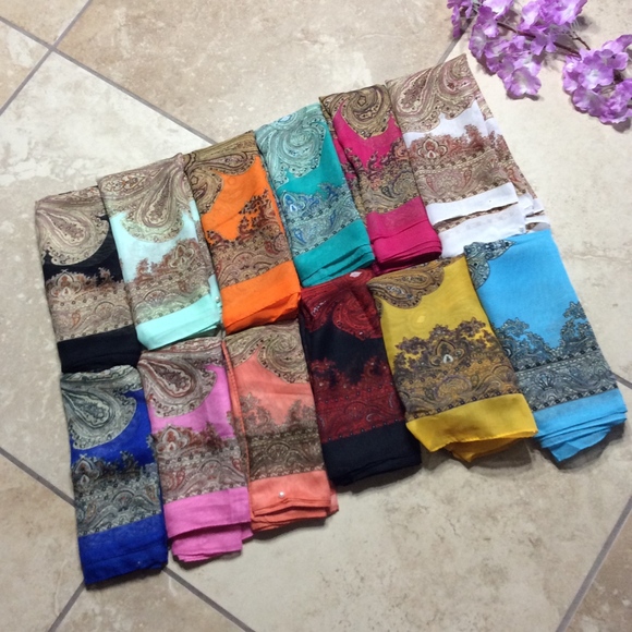 🌸BOHO PINK SHAWL SCARF KAFTAN COVER BEACH PAISLEY - Picture 6 of 7